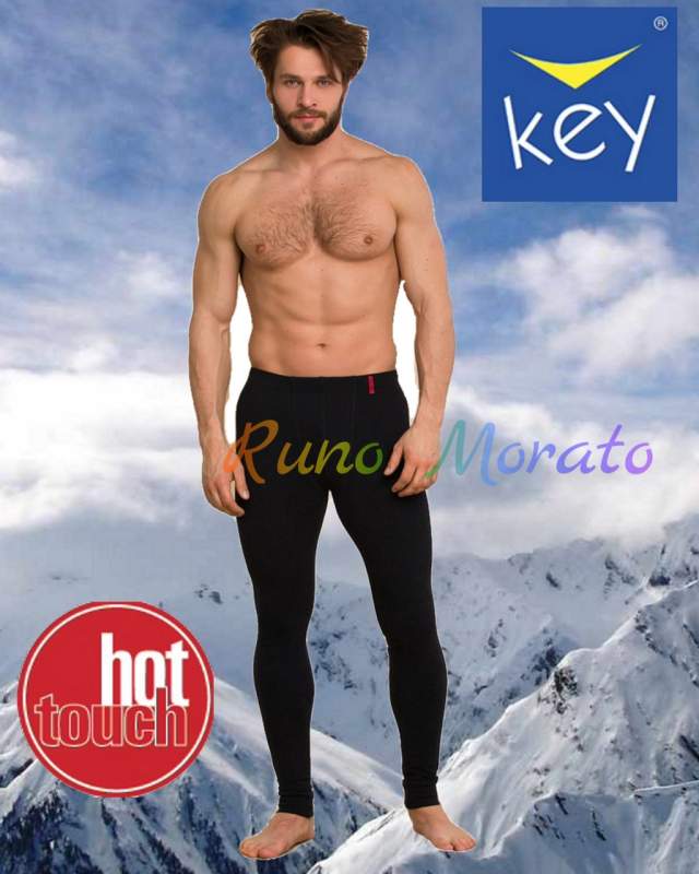 Термокальсоны мужские Key хлопковые с начесом Размер L Hot Touch термобелье MXL 22-155 черные