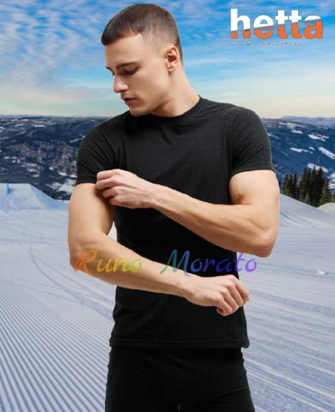 Термофутболка короткий рукав чоловіча з шерстю 50% Hetta MT18 3XL 