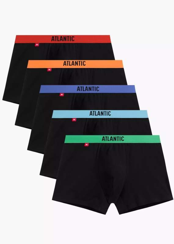 Чоловічі боксери Atlantic 5SMH-004 2XL 5 шт. чорні