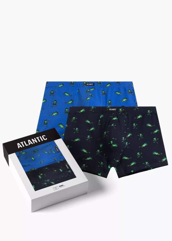 Чоловічі боксери Atlantic 2MHH-006 р. L набор 2 шт granat-niebieski