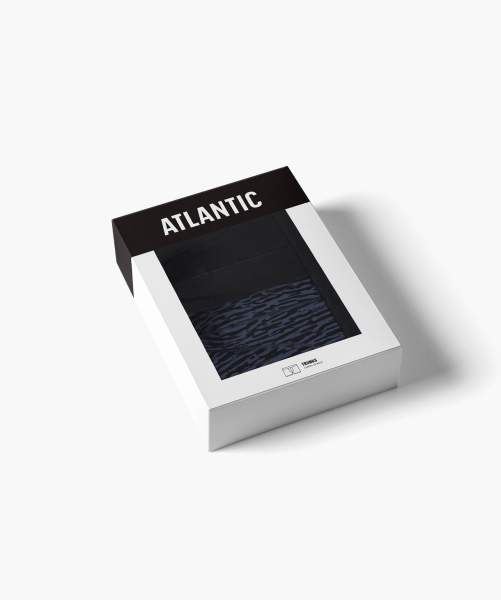 Набір трусів-боксерів чоловічих бавовняних Atlantic 2MH-175 XL 2 шт Графітовий/Чорний 