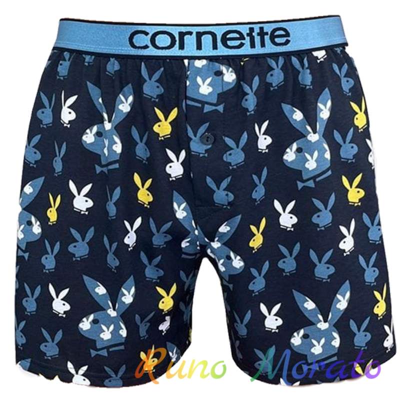 Жіночі труси-боксери чоловічі Cornette 882-01 Classic XL Сині Playboy широка гумка